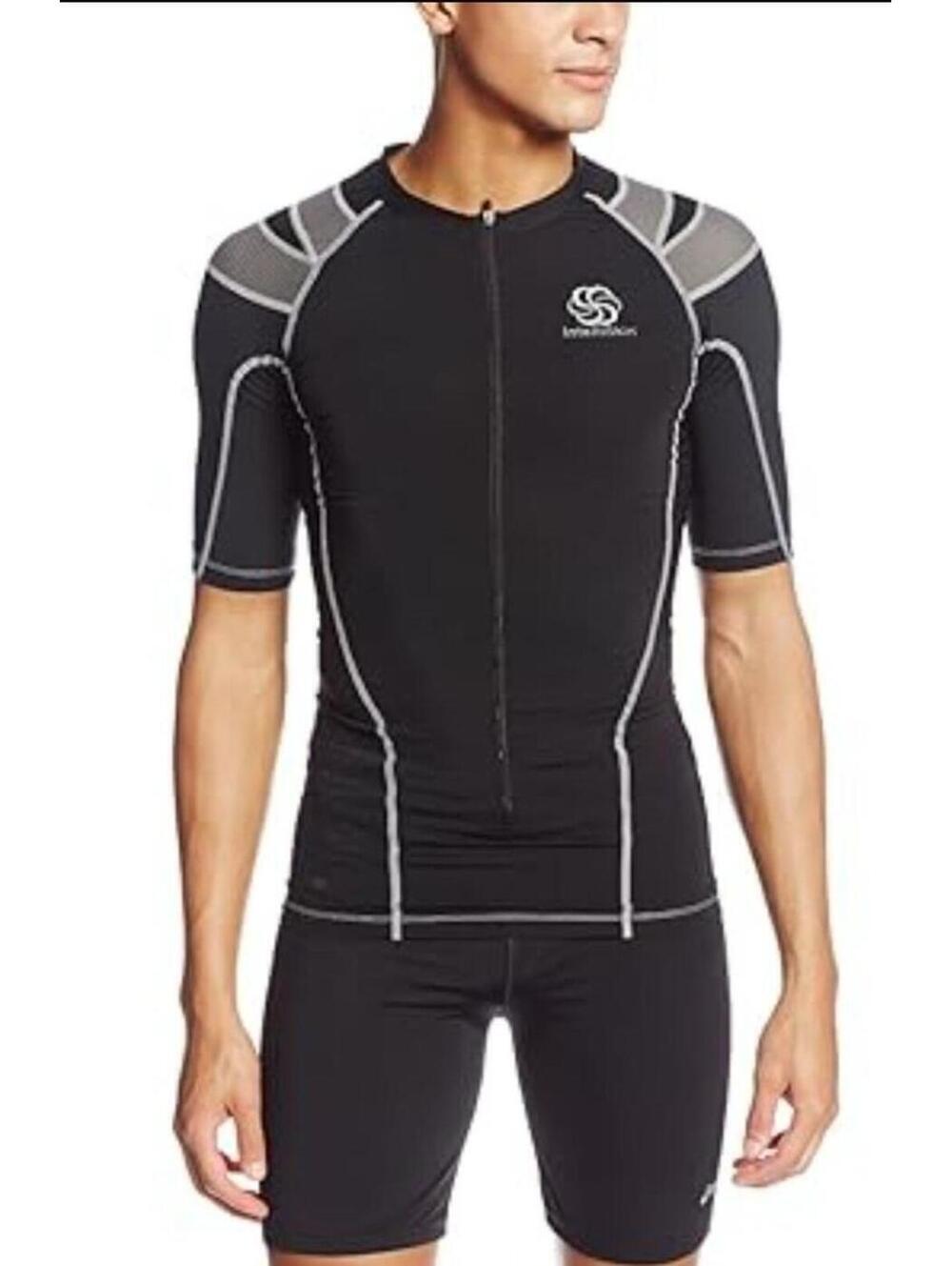 IntelliSkin Full Zip foundation base layer Performance Compression Top Black XL
